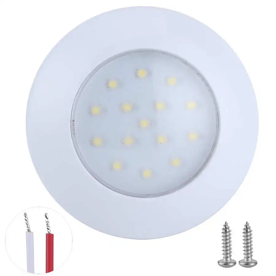 15LED Круглый купол светильник IP67 5000-6000K 3W 300LM лампа для крыши автомобиля Подсветка