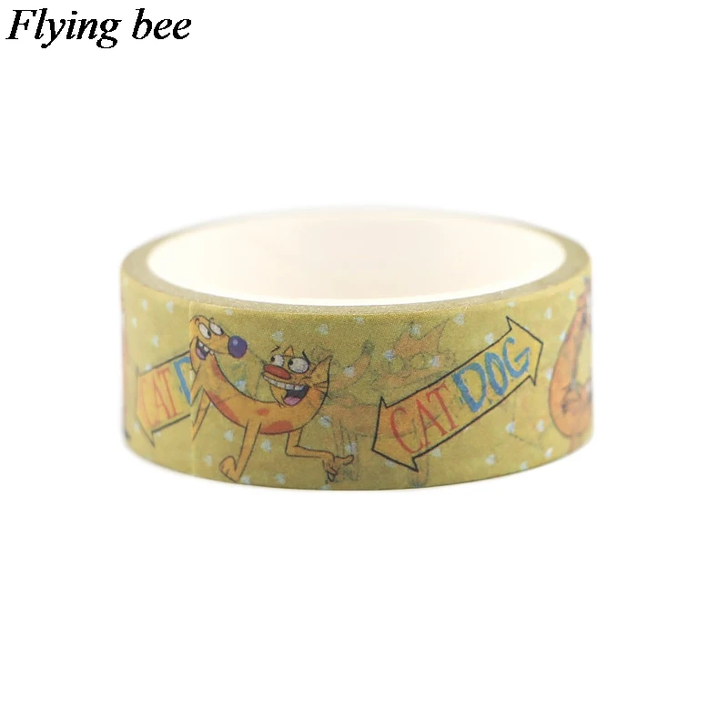 Flyingbee 6 шт./компл. мультфильм аниме Захватчик Зим клейкая лента Футурама Catdog Бумага лента Washi Angry бобра ленты лента Набор DIY подарки X0643
