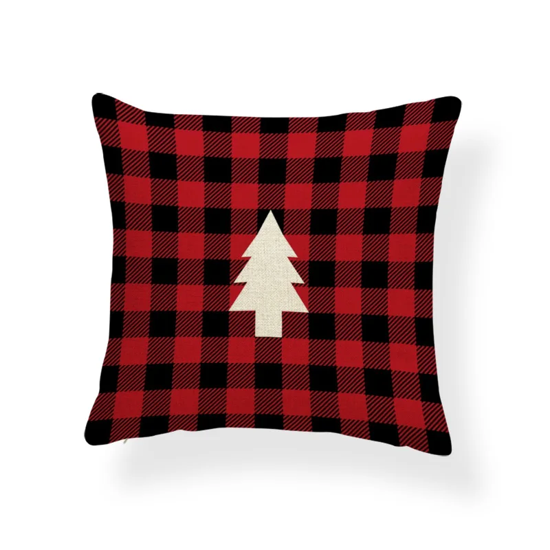 Merry Christmas Throw Pillow Buffalo Плед подушки с северными оленями чехол это праздник сезон полиэстер смесь домашний декор наволочки - Цвет: 2