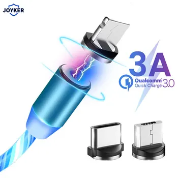 

JOYKER Magnetic USB Cable Fast Charging USB Type C Cable Magnet Charger Data Charge Micro USB Cable Mobile Phone Cable USB Cord