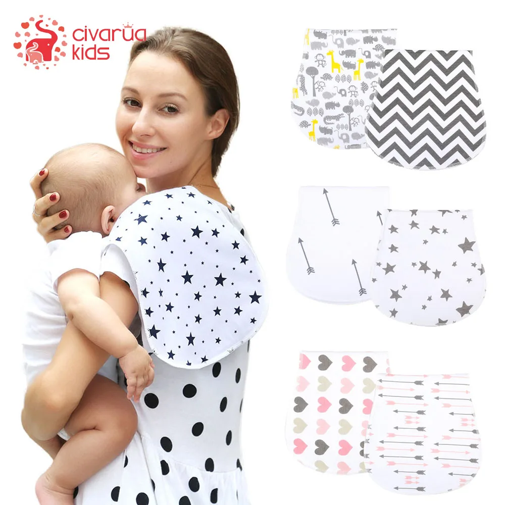 

100% Organic Cotton Bibs Baby Burp Cloth Set Burp Cloths for Baby Boys and Girls Extra Absorbent & Soft Burping Cloth Baby Bibs