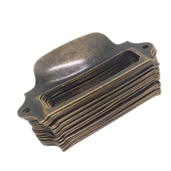 

20Pcs Antique Handles Box Label Retro Pull Frame Handle Name Card Holder Knob for Cabinet Drawer Door Furniture Hardware