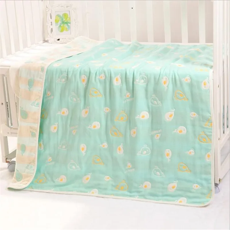 duvet covers Muslin Baby Blankets Children 6 layers Gauze Cotton Soft Quilt Newborn Infant Swaddle Towel Kids Bath Towel 110*110cm silk sheets