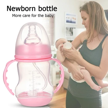 

Skin-friendly Baby Bottle Infant Newborn Leakproof Mothproof Cup Children Silicone Water Drinking Learn Feeding Drinking Bottles