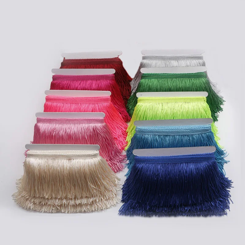 Yalulu 5 Yards Colorful Cotton Tassel Fringe Lace Trim Ribbons Sewing Cloth DIY Crafts Sewing Curtains Clothes Craft Accessories Purple 