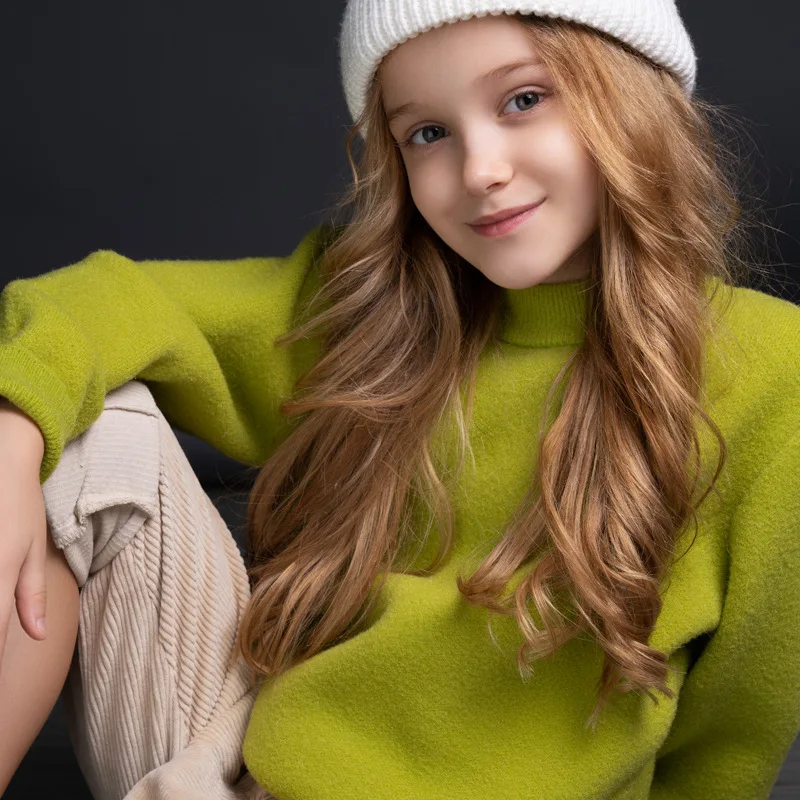 

Children Wear Girls Sweater Bottom Shirt Autumn Big Children's Knit Bottoming Clothes Christmas Sweater For Kids Girls Unisex