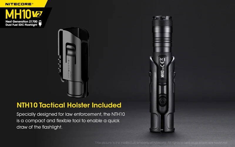 USB-C Rechargeable NITECORE MH10 V2 LED EDC Flashlight (15)