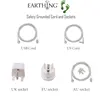 Earthing Sheets, Grounding Flat Sheets Bed sheet 90% Organic Cotton+10% Pure Silver Fiber Grey 60*265cm/23*104inch 6