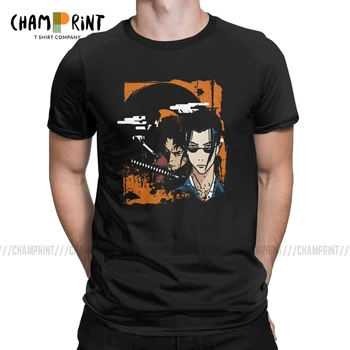 

Way Of The Samurai T-Shirts Men Samurai Champloo Mugen Japan Anime Vintage 100% Cotton Tees Crew Neck T Shirt Gift Idea Tops