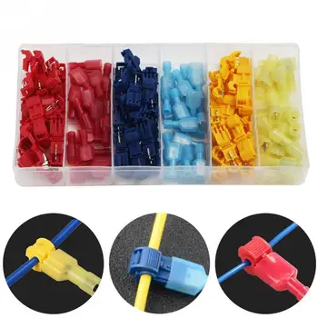 

240/120pcs T-Tap Wire Connectors Self-Stripping Quick Splice Electrical Wire Terminals Insulated Quick Disconnect Spade Terminal