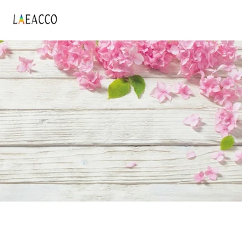 

Laeacco Flower Wooden Board Photophone Baby Newborn Photography Backdrops Portrait Children Photo Backgrounds Photozone for Food