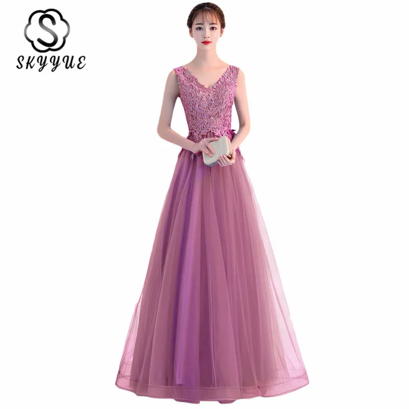 Bridesmaid Dresses For Girls Skyyue ER276 V-neck Sleeve Bridesmaid Dress Appliques Lace Special Occasion Dresses A Line 2020 Bridesmaid Dresses For Girls Skyyue ER276 V-neck Sleeve Bridesmaid Dress Appliques Lace Special Occasion Dresses A Line 2020
