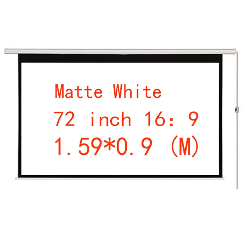 Thinyou матовый белый проектор электрический экран 72 дюймов 16:9 Моторизованный проекционный экран с пультом дистанционного управления для домашнего кинотеатра бизнес-бар