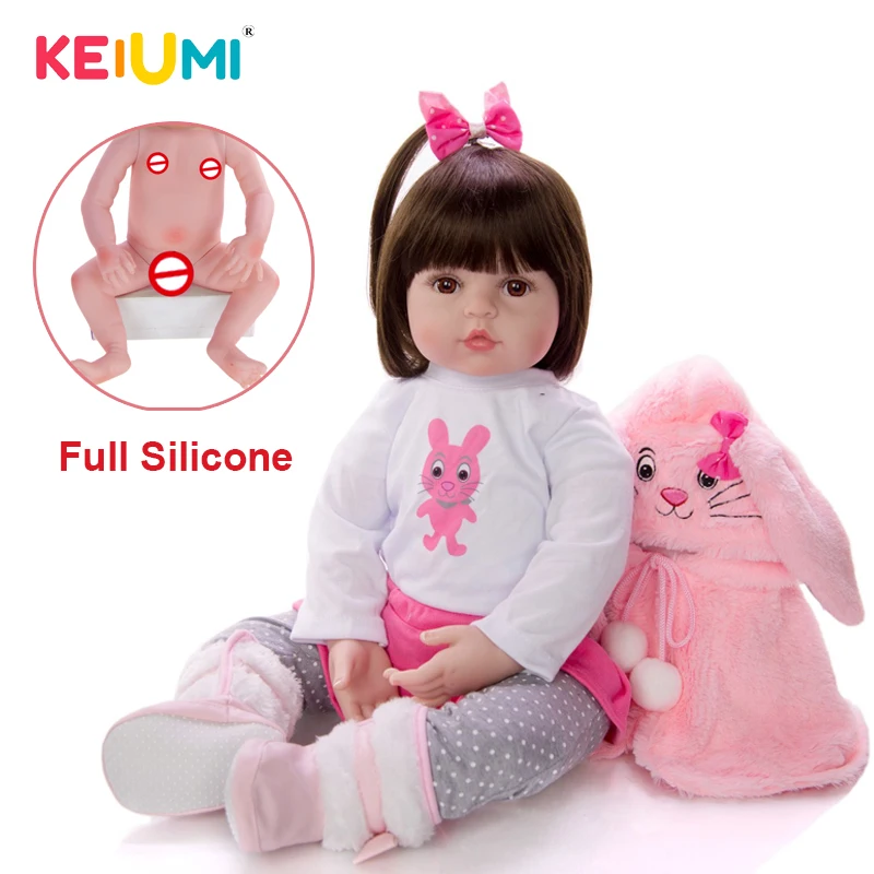 KEIUMI Reborn Menina Menino полностью силиконовые виниловые куклы Reborn Baby, подарки на день рождения, модные игрушки для купания для маленьких детей