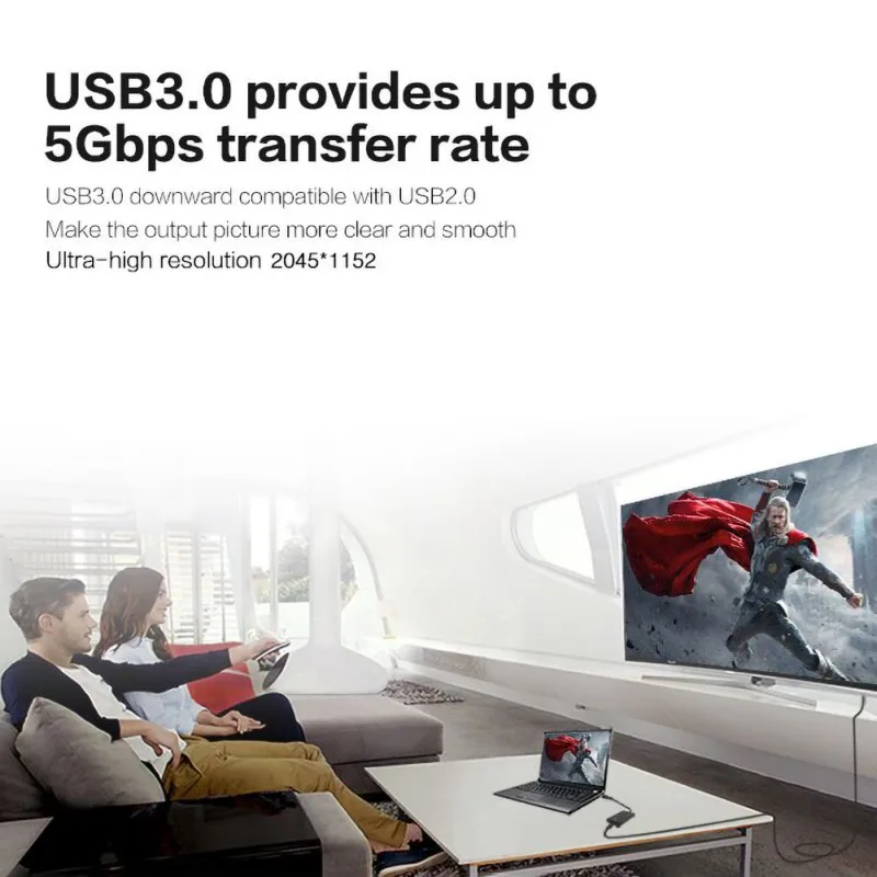 Алюминиевый сплав Материал usb type-C к HDMI конвертер совместимый для MacBook серебро 1080P видео разрешение