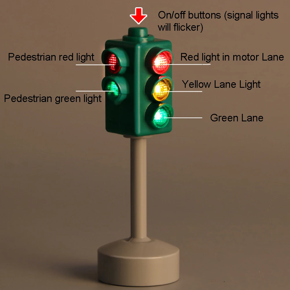 Мини-дорожные знаки, дорожный светильник, блочный звук, светодиодный, Детская безопасность, Обучающие игрушки, развивающие игрушки для детей, подарок на день рождения, праздники