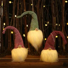 Светящиеся безликие кукольные подвески Рождественский кулон-украшение блестящее платье Рождественские товары Дерево Висячие украшения navidad F109