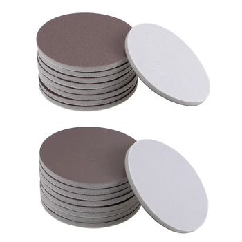 

uxcell 9Pcs 4-Inch Sanding Sponge Hook and Loop Sanding Disc Wet Dry for Car Wood Drywall Metal Brown Corundum 500-2000Grit