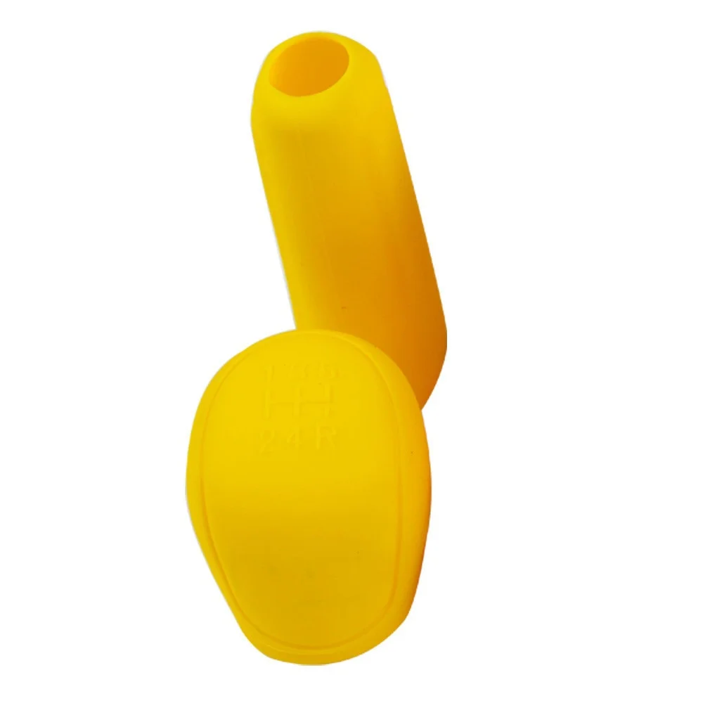 2 шт., универсальный ручной автомобильный чехол для ручного тормоза, силиконовый чехол для рычага переключения передач, рычаг переключения передач, рукоятка ручного тормоза - Название цвета: Цвет: желтый