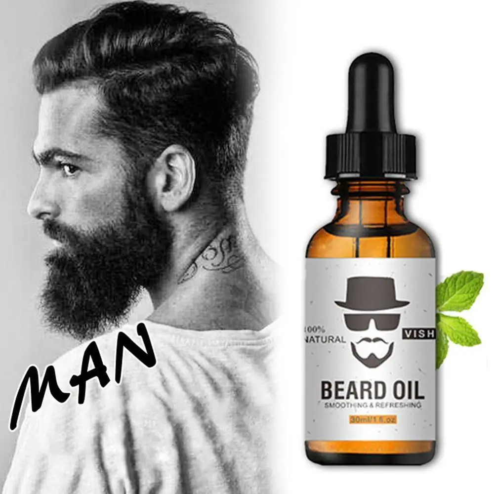 Men Moustache Cream Beard Oil Kit Beard Wax balm Hair Loss Products Leave-In Conditioner for Groomed Beard Moisturizing