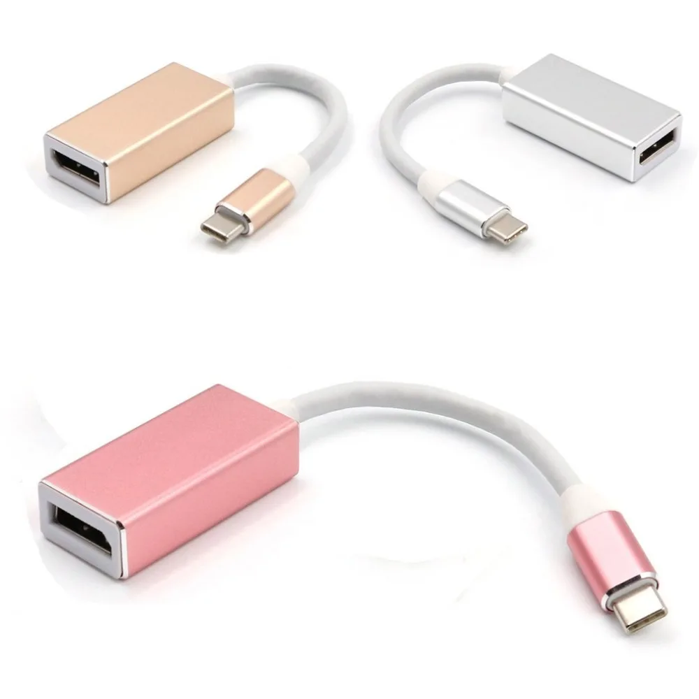 1080P USB 3,1 type C к DP адаптер USB-C для отображения портов адаптеры конвертер Поддержка 4K UHD для Macbook Pro //