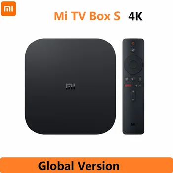 Xiaomi-reproductor multimedia funda para TV Mi S versión Global, 4K HDR, Android TV, asistente de Google, mando a distancia, MiBox S