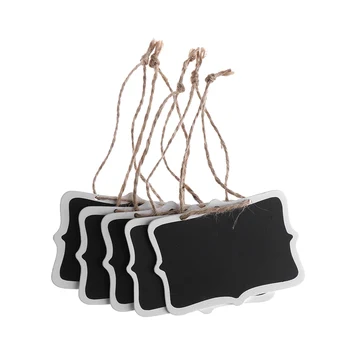 

1PC Hot Sale Slate Hanging Double-sided Wooden Blackboard Shabby Chic Wedding Message Label Memo Sign Supply Mini Chalkboard