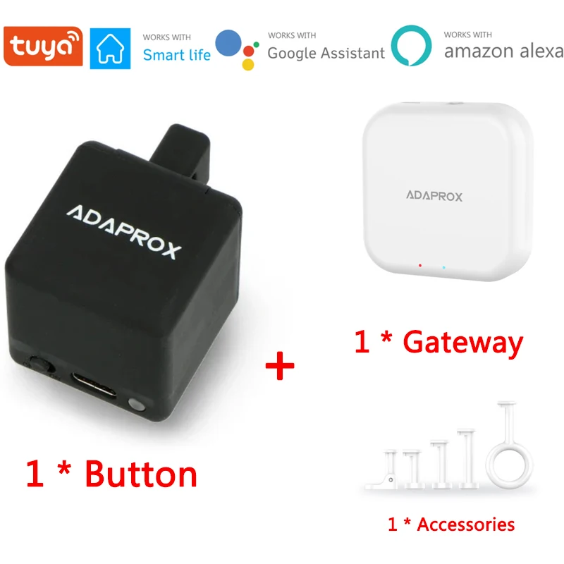 

Умный беспроводной шлюз Tuya Adaprox Bridge, умный робот-робот Fingerbot SmartLife, домашний голосовой пульт дистанционного управления для Alexa Google