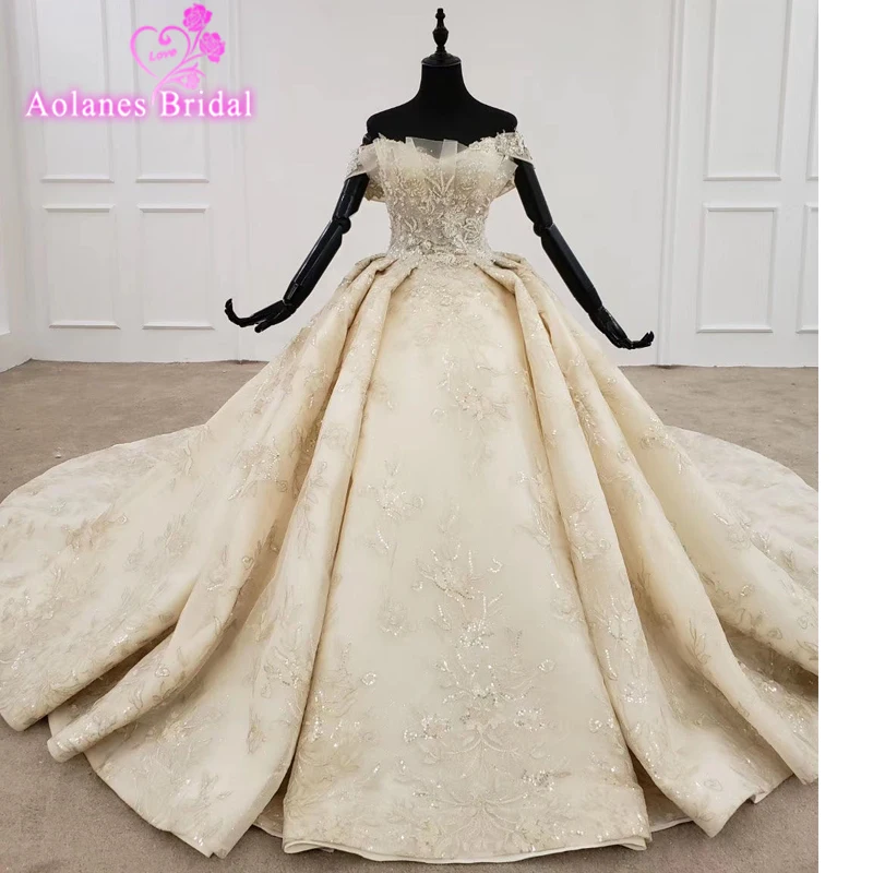 Best Price Luxe 3d Kant Bloemen Off Shoulder Baljurk Kristallen Trouwjurken Vintage Prinses Saudi Arabische Dubai Plus Size Bruidsjurk Best Price Luxe 3d Kant Bloemen Off Shoulder Baljurk Kristallen Trouwjurken Vintage Prinses Saudi Arabische Dubai Plus Size Bruidsjurk