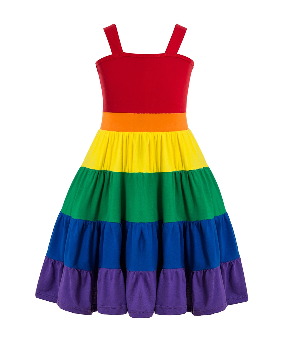 Rainbow Birthday Party Dress Jojo Siwa Tutu Dress Birthday Rainbow dress Girls rainbow twirl dress Party twirly