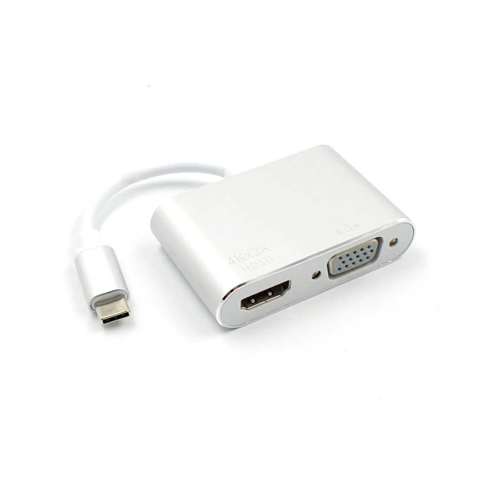 USB C к HDMI 4K VGA адаптер USB 3,1 type C USB-C к VGA HDMI преобразователи видеосигнала высокого качества