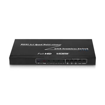 

Display Multi-Viewer Switcher 4 In 1 Out Computer Accessory 4K 2.5K KVM Switches Sharing Office Remote Meeting Picture Splitter