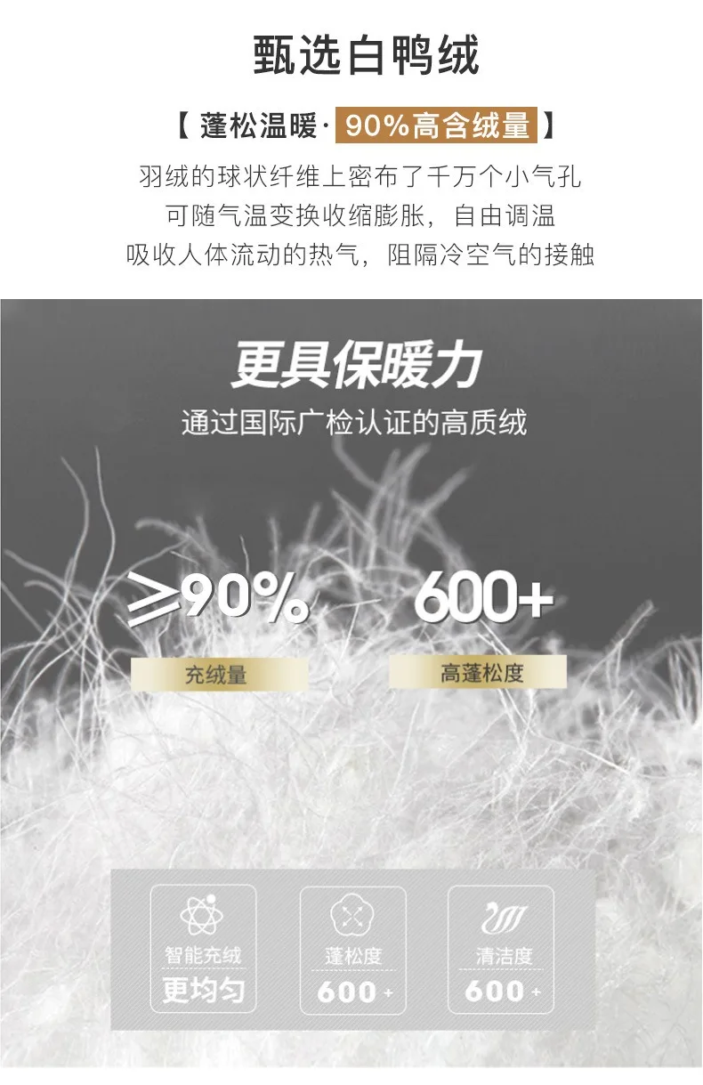 Down Jacket Women's New Style White Duck down Mid-length Large Size Fat Mm 200 Loose-Fit Korean-style Students Fashion
