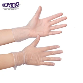 

100Pcs/Set Disposable Vinyl Gloves Oil-Proof Exam Work Gloves Ambidextrous For Medical House Tattoo Hands Protection