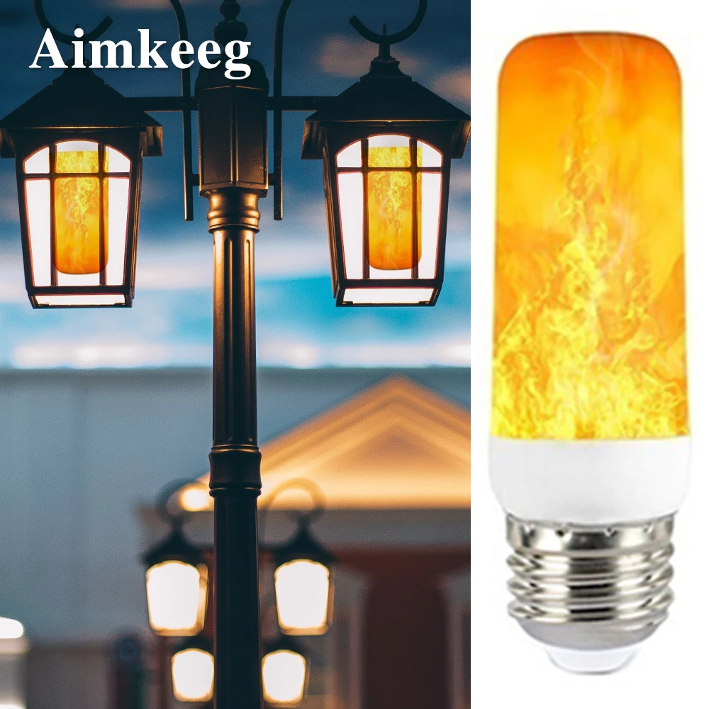 

E27 Flame Bulb LED Dynamic Flame Effect Fire Light Bulbs Corn Bulb Creative Flickering Emulation Decor LED Lamp Lighting Lamp