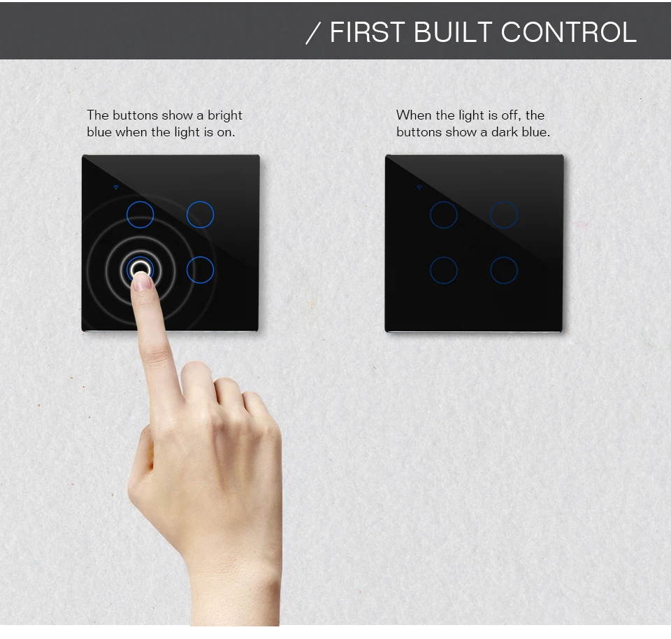 ЕС, Великобритания, 3 банды, 1 2 способа, Wifi настенный переключатель, беспроводной пульт дистанционного управления, светильник, релейное приложение, сенсорное управление, умный переключатель, работающий с Alexa Google Home