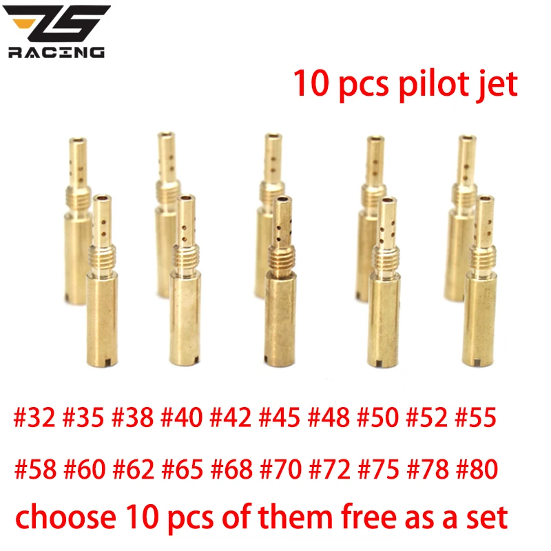 ZS Racing 10 шт./компл. Pilot Jet M5 5 мм медленная струйная резьба для карбюратора KEIHIN