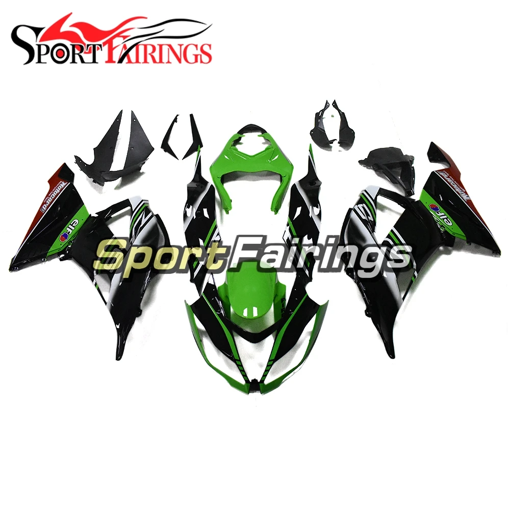 Рамы кузова для Kawasaki ZX6R 2013 ZX-6R панели кузова ABS Пластиковые чехлы автоцикл зеленый черный красный