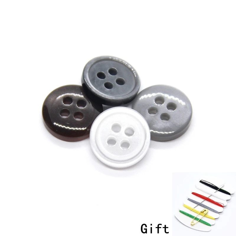 9/10/11mm Black Resin Shirt Buttons For Clothing Children Cardigan Casual Decorations Handmade DIY Sewing Accessories Wholesale | Дом и сад