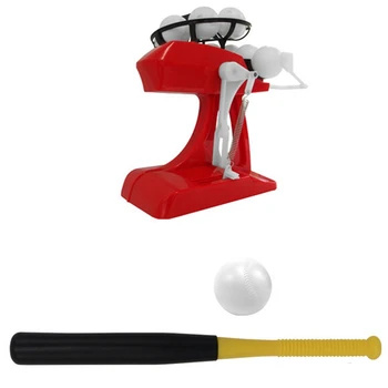 

Mini Children Baseball Machine Automatic Serve Machine Practice Ball Machine Interactive Parent-Child Toy Red