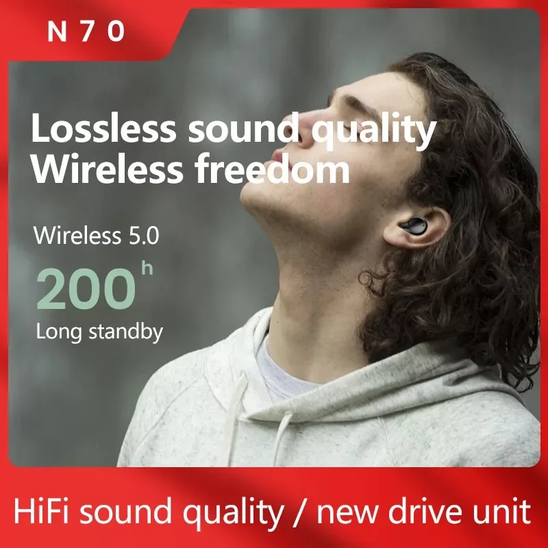 TWS 5,0 шумоподавляющая bluetooth-гарнитура Беспроводная зарядка, удобная влагозащищенная беспроводная гарнитура с двойным микрофоном