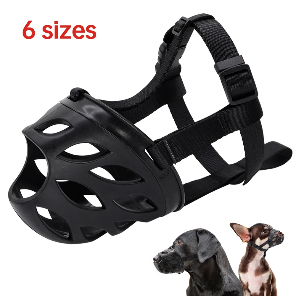 Soft Silicone Pet Dog Muzzle Breathable Basket Muzzles Adjustable