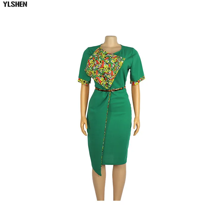 African Dresses For Women African Clothes Africa Dress Fashion Patchwork Print Dashiki Clothing Ankara Plus Size Evening Dress 08