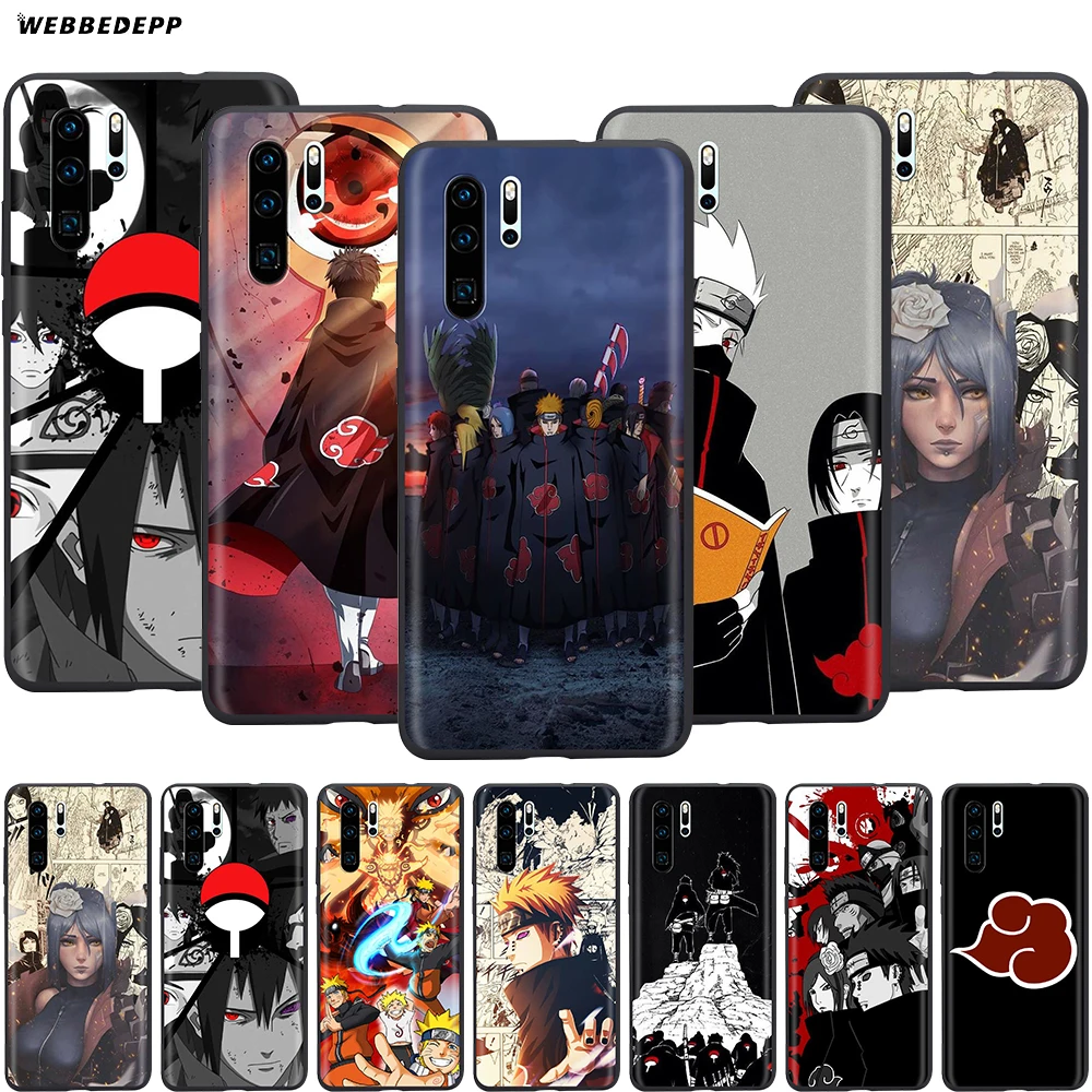 Webbedepp Akatsuki логотип Наруто Чехол для Huawei Nova 4E 5 5T P9 Lite Smart Pro Y6 Y7 2019 Prime Honor 8A 20S|Бамперы|