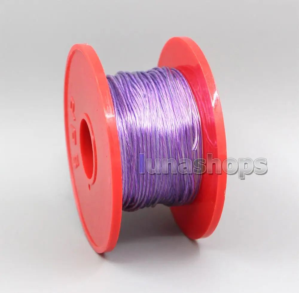 

LN006509 10m / 1.25m Extreme Soft Purple Signal PU Earphone Headphone DIY Bulk Cable 19*0.08 Dia:1.2mm