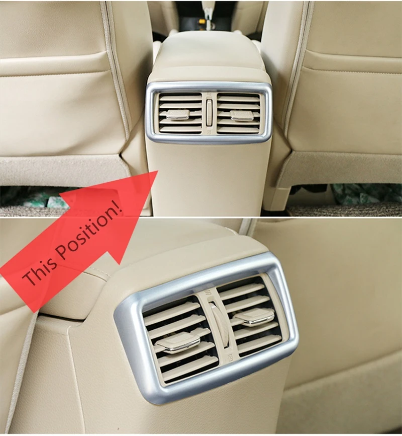 Loyalty-for-Nissan-X-Trail-2016-2017-Rear-Air-Vent-Outlet-Cover-Trim-Frame-ABS-Chrome_