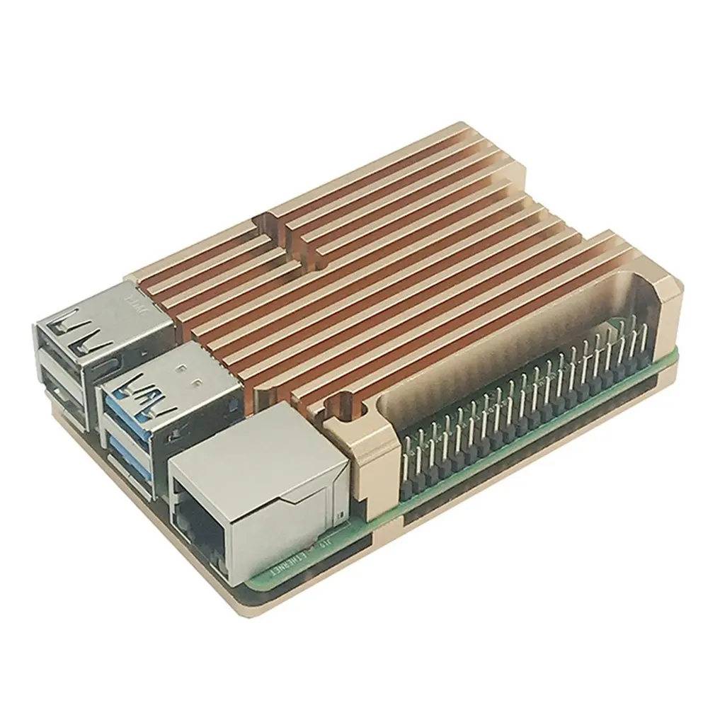 Для Raspberry Pi 4 Модель B алюминиевый бронированный чехол алюминиевый корпус Золотая запасная ручка запчасти