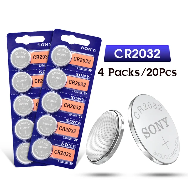 SONY 1-50Pcs CR2032 3V Lithium Button Cell Batteries BR2032 DL2032 ECR2032 CR 2032 Coin Battery Single Use For Watch Calculator 20Pcs