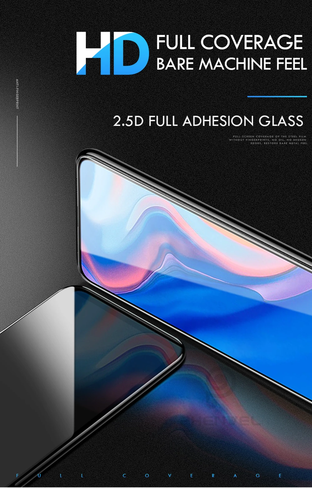 Закаленное стекло для huawei honor 9x Анти-взрыв полное покрытие протектор экрана для honor 9x защитное стекло