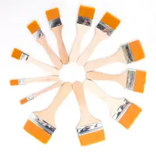 12 шт., кисть для рисования с деревянной ручкой, козья нейлоновая кисть для окрашивания волос, акварельная кисть для акриловых масляных красок, канцелярский инструмент для граффити